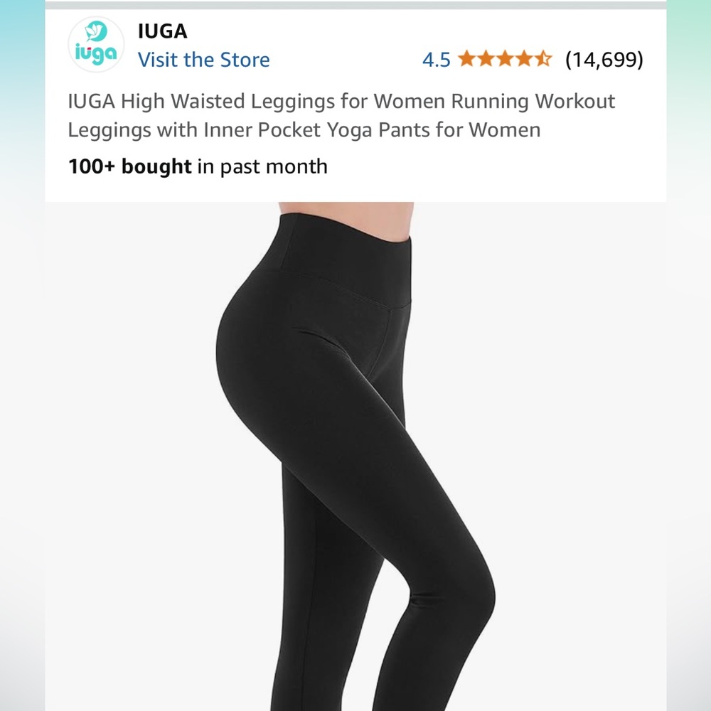 iuga black leggings from amazon